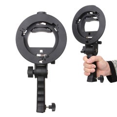 Generic S-Shaped Handheld Grip Portable Bowens Mount Speedlight Bracket Multicolour  - Image 1