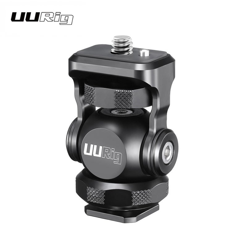 Mini Camera Monitor Mount Bracket Holder with Cold Shoe Black  - Image 1