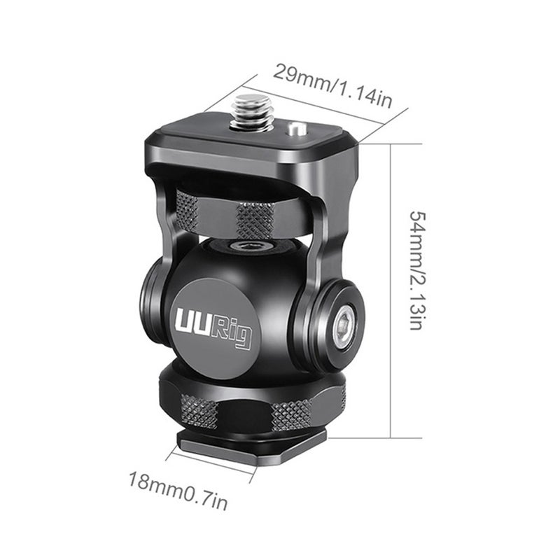 Mini Camera Monitor Mount Bracket Holder with Cold Shoe Black  - Image 3
