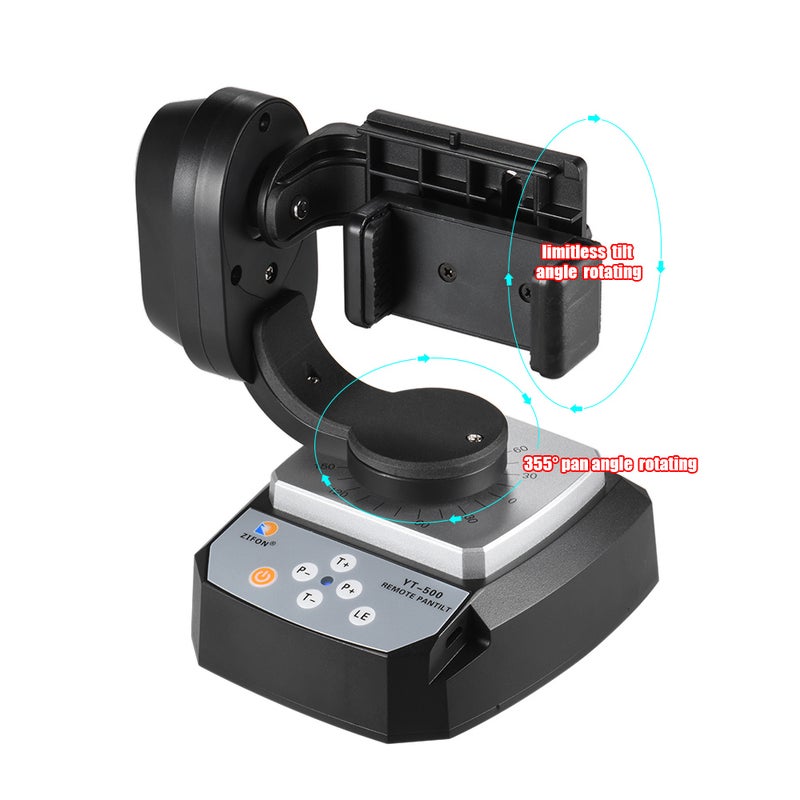 Remote Control Pan Tilt Automatic Motorized Rotating Video Tripod Multicolour