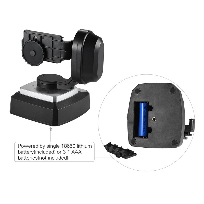 Remote Control Pan Tilt Automatic Motorized Rotating Video Tripod Multicolour