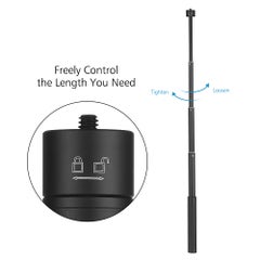 Generic Portable Handheld Adjustable Extension Pole Selfie Stick Black  - Image 4