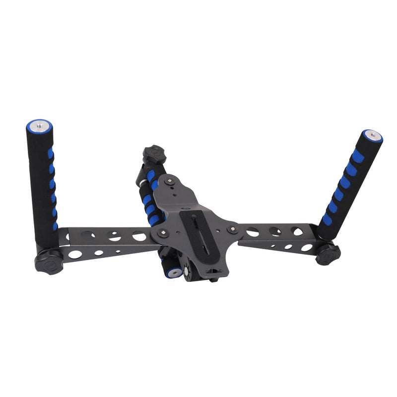 Generic - Universal Multifunctional DSLR Filmmaking System Shoulder Mount Black/Blue - Image 1