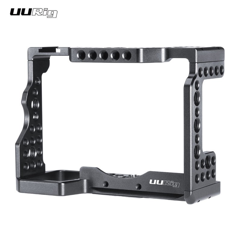 Camera Cage with Cold Shoe Mount Black  - Image 1