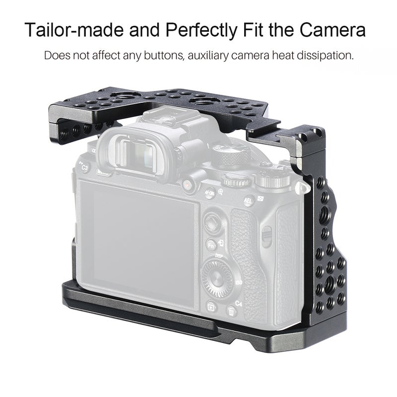 Camera Cage with Cold Shoe Mount Black  - Image 2