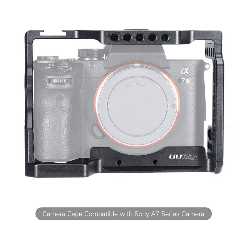 Camera Cage with Cold Shoe Mount Black  - Image 4