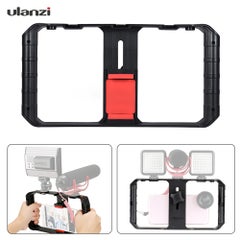 Generic 3 Shoe Handheld Smartphone Video Rig Film Vlogging Recording Bracket Stabilizer Black  - Image 5