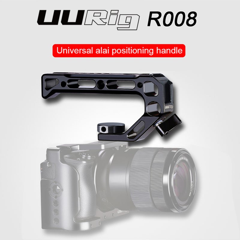 Generic - Universal Camera Top Handle Handgrip with Cold Shoe Mounts Black - Image 1