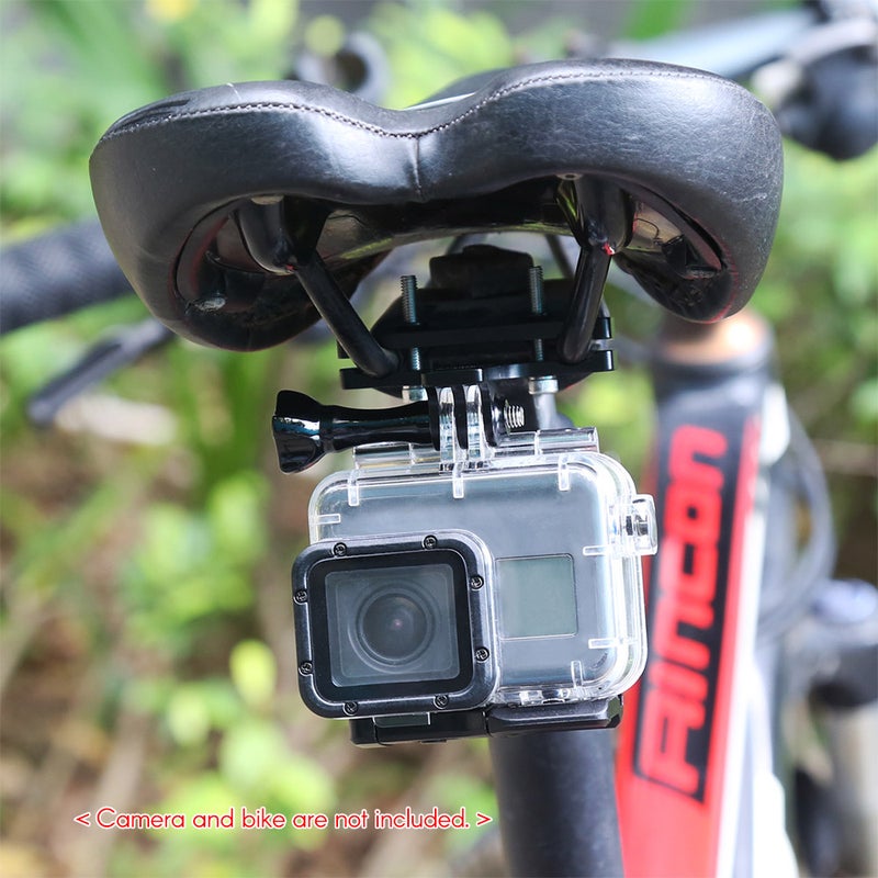 CNC Aluminum Alloy Bicycle Saddle Rail Mount Black  - Image 4