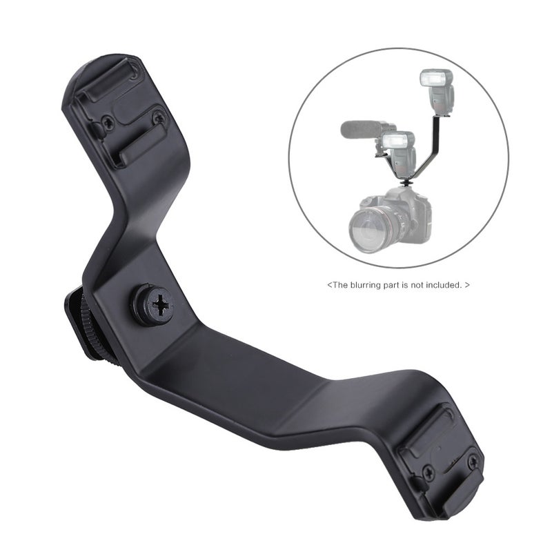 Dual Hot Shoe V Mount Bracket Black  - Image 5
