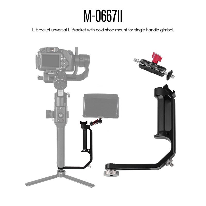 Generic DF Digitalfoto Universal L Bracket With Cold Shoe Mount Black  - Image 4