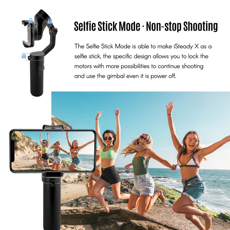 hohem - Hohem iSteady X Ultralight 3-Axis Palm Gimbal Handheld Foldable Stabilizer - Image 1