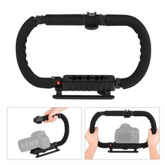 Generic Foldable C Shaped Handheld Action Stabilizer Black  - Image 1