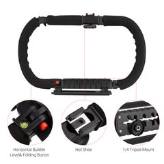Generic Foldable C Shaped Handheld Action Stabilizer Black  - Image 4