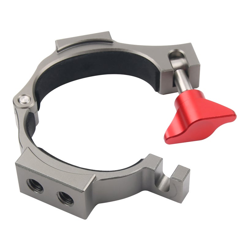 Expansion Bracket Clip Holder with 2 Hot Shoe Mounts Red/Grey  - Image 1