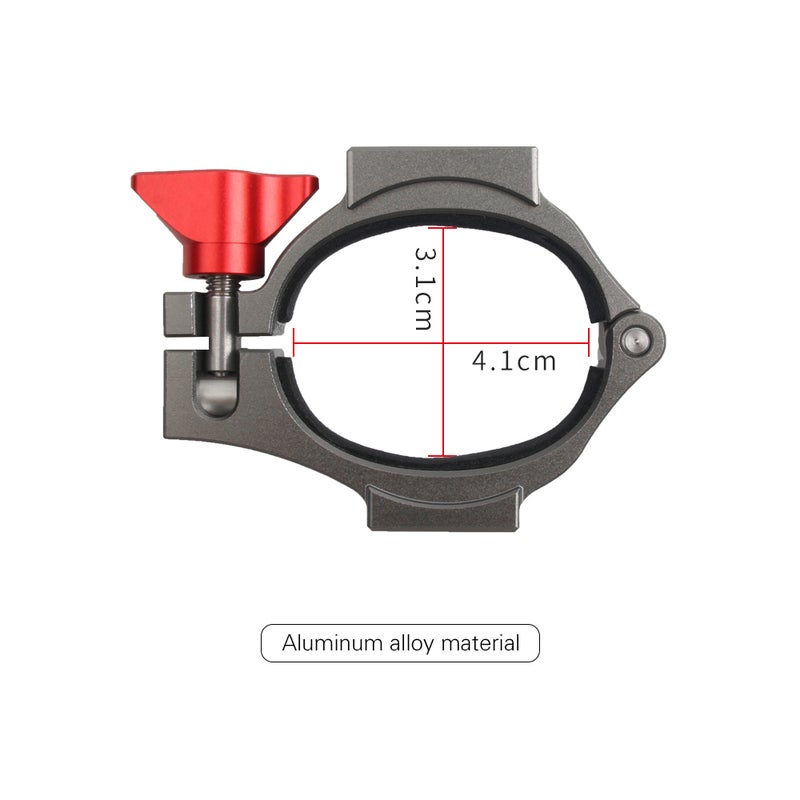 Expansion Bracket Clip Holder with 2 Hot Shoe Mounts Red/Grey  - Image 4