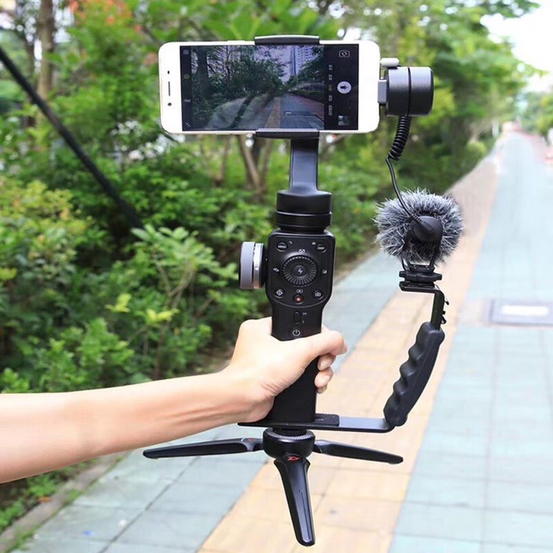 Handheld L-Shaped Gimbal Expansion Bracket Holder Black  - Image 5