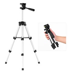 Generic Adjustable Mini Desktop Tripod Stand Black/Silver  - Image 1