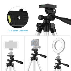 Generic Adjustable Mini Desktop Tripod Stand Black/Silver  - Image 4
