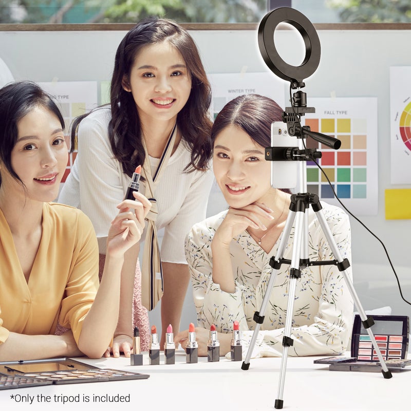 Adjustable Mini Desktop Tripod Stand Black/Silver - Image 2