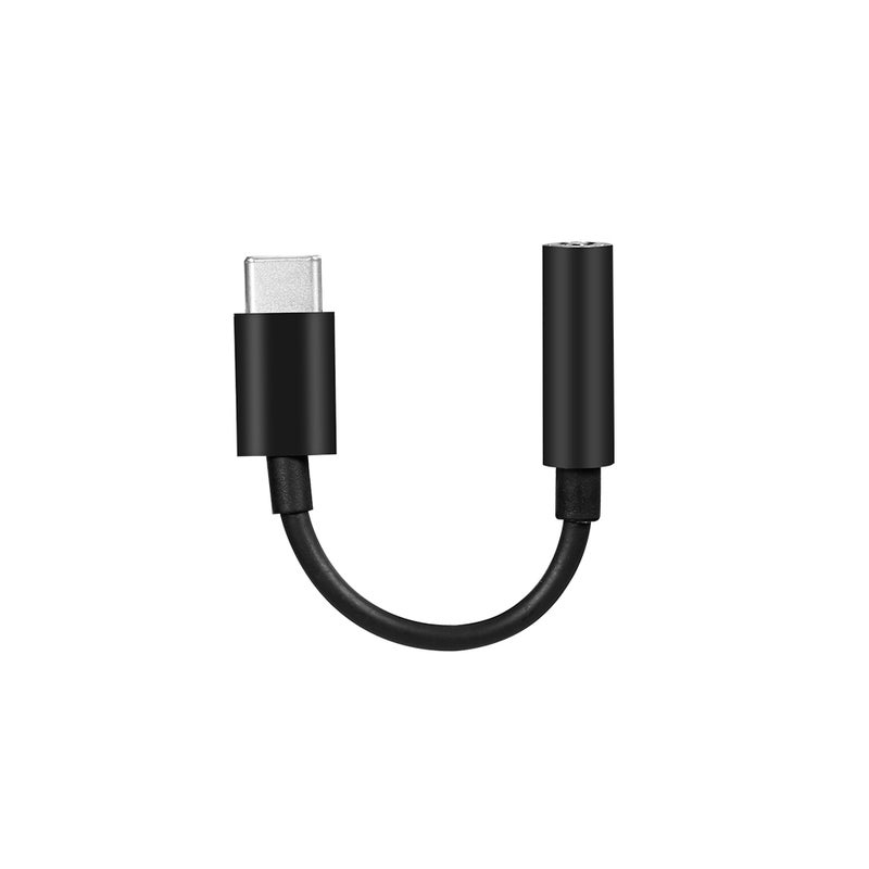 Generic Type-C to 3.5mm Earphone Adapter Black  - Image 1