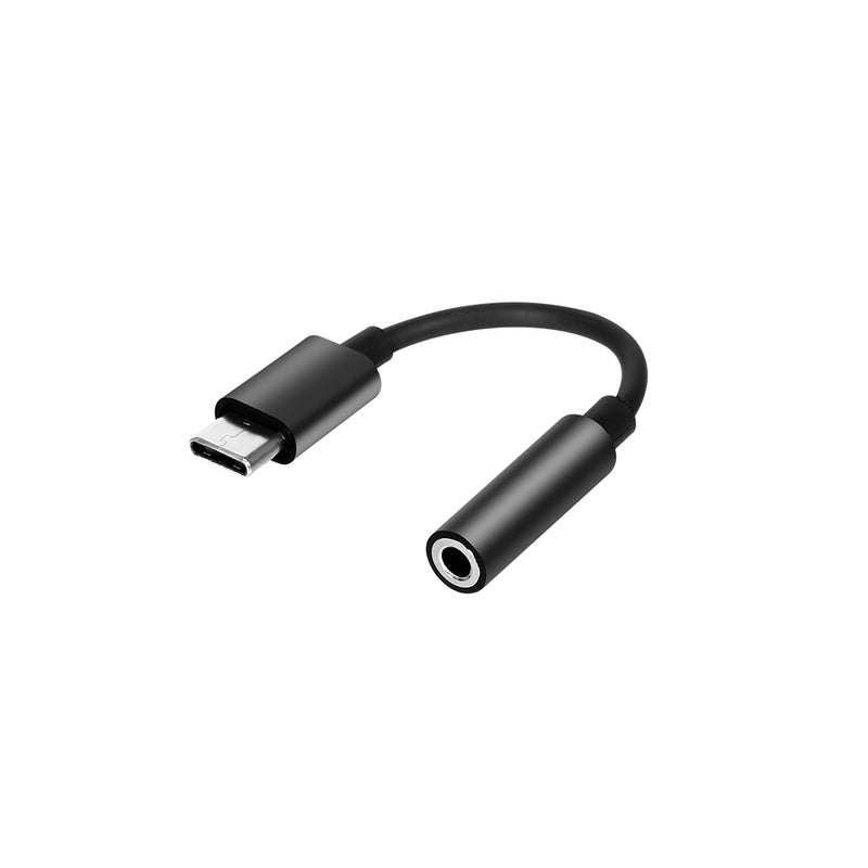 Generic Type-C to 3.5mm Earphone Adapter Black  - Image 2