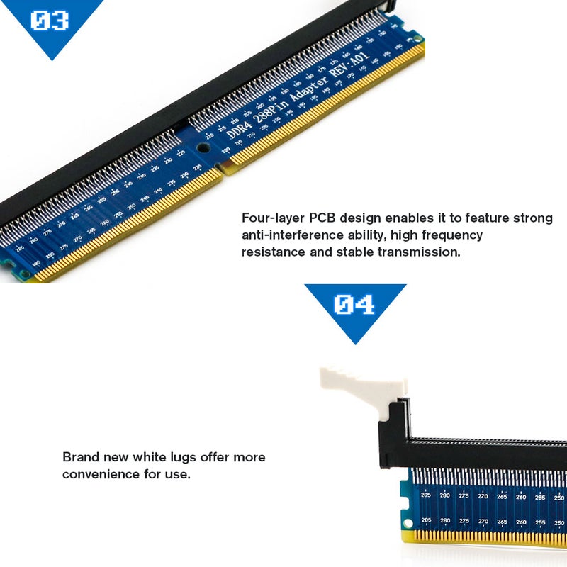 Generic DIMM Adapter Card Memory Tester Protection Card Blue  - Image 2