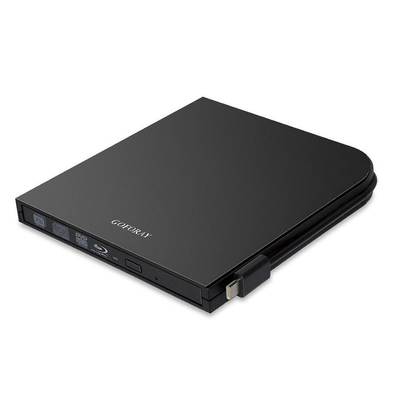 Generic - USB 3.0 Type-C Blu-Ray Drive External DVD Recorder Black - Image 1