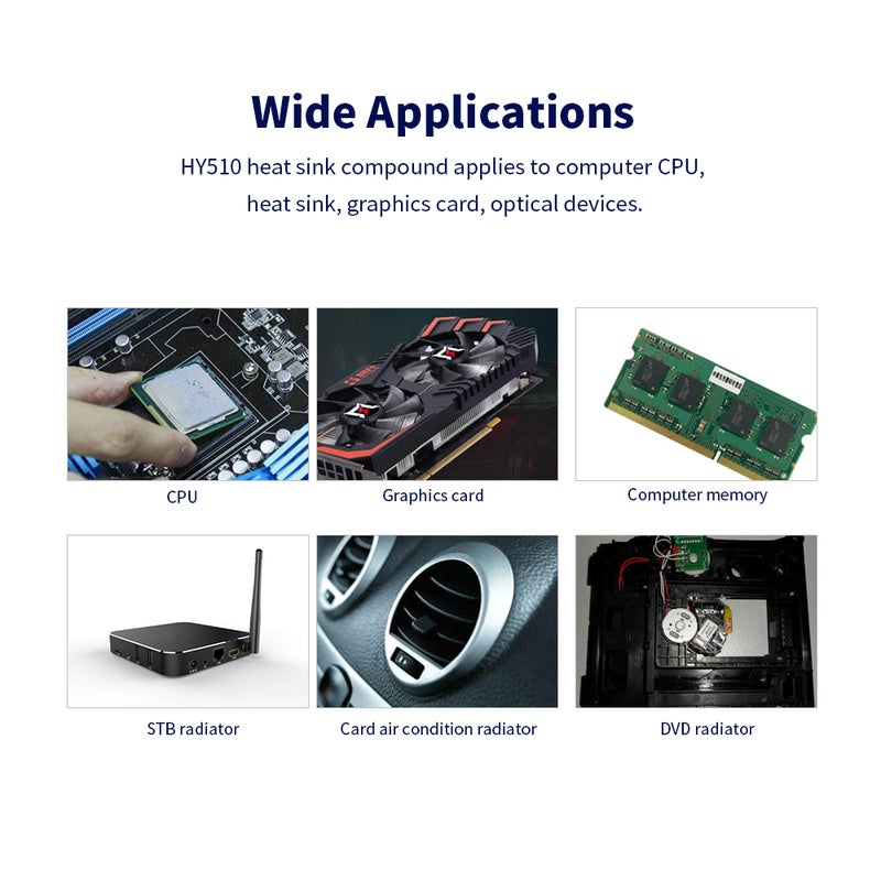 HY510 Thermal Compound Paste for All Coolers Grey - Image 2