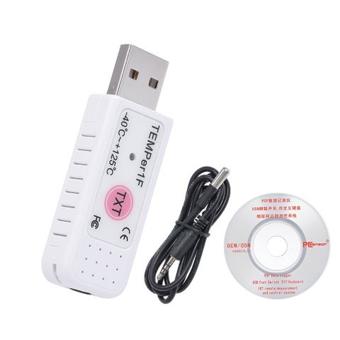 USB Thermometer Temperature Sensor Data Logger Recorder White