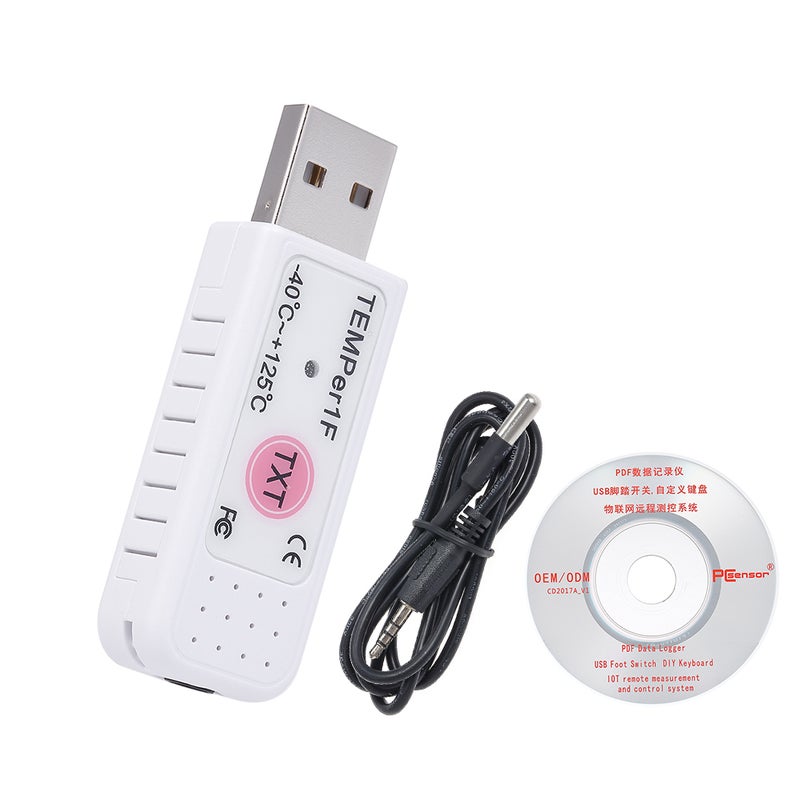 USB Thermometer Temperature Sensor Data Logger Recorder White