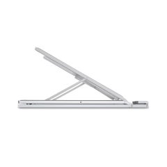 Generic Portable Aluminum Alloy 10-level Adjustable Laptop Stand Silver  - Image 3
