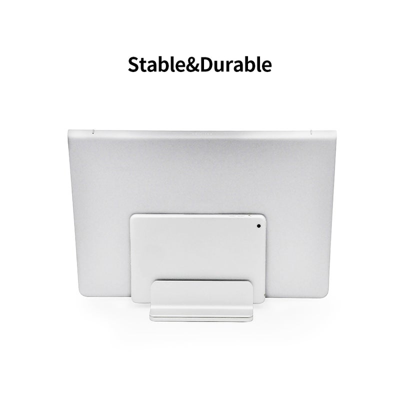 Aluminum Alloy Vertical Laptop Stand Silver - Image 2