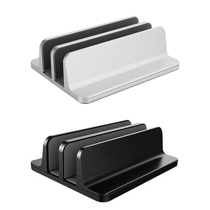 Aluminum Alloy Vertical Laptop Stand Silver - Image 3