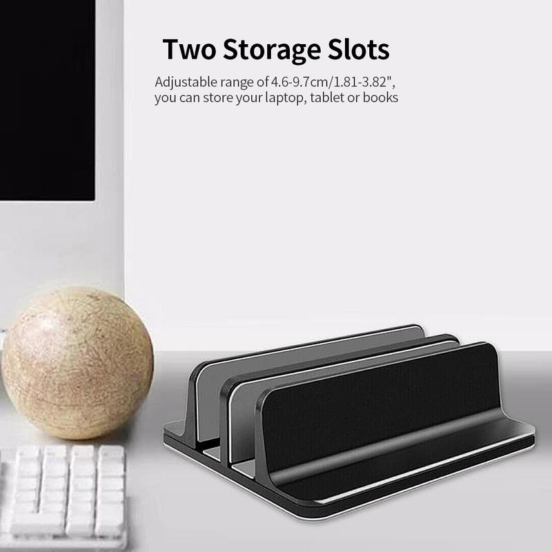 Aluminum Alloy Vertical Laptop Stand Silver - Image 5