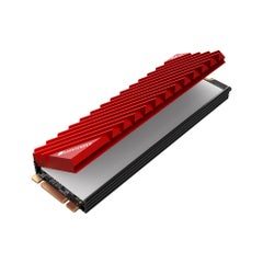 Generic M.2-3 Aluminum Heat Sink Tool-Free Design Radiator With Thermal Pad Red  - Image 3