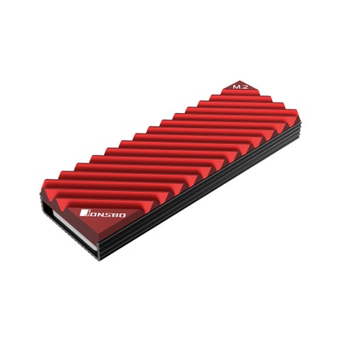 M.2-3 Aluminum Heat Sink Tool-Free Design Radiator With Thermal Pad Red