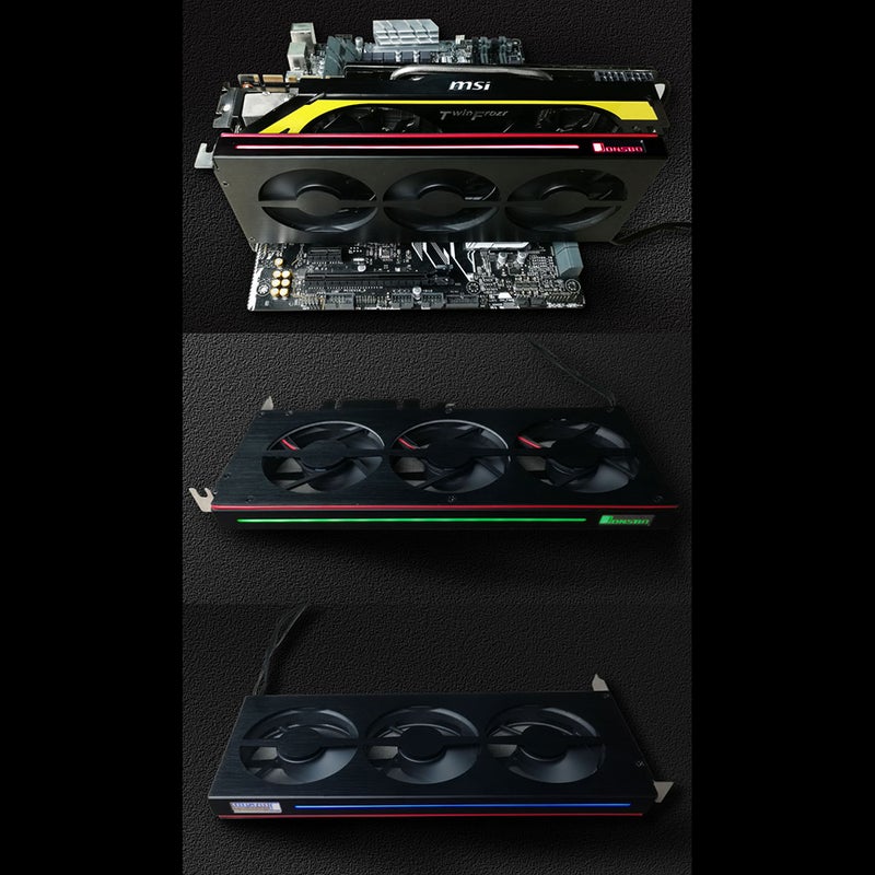 Graphics Card Cooling Fan RGB Effect For NVIDIA GTX/AMD Black