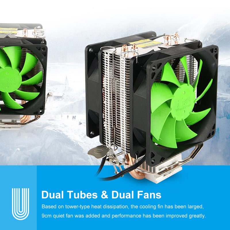 Hydraulic CPU Cooler Heatpipe Fans For Intel 775 Multicolour