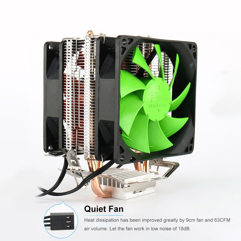 Generic Hydraulic CPU Cooler Heatpipe Fans For Intel 1366 Multicolour  - Image 3