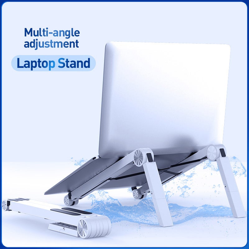 X-Shape Adjustable Foldable Lightweight Laptop Stand White  - Image 2