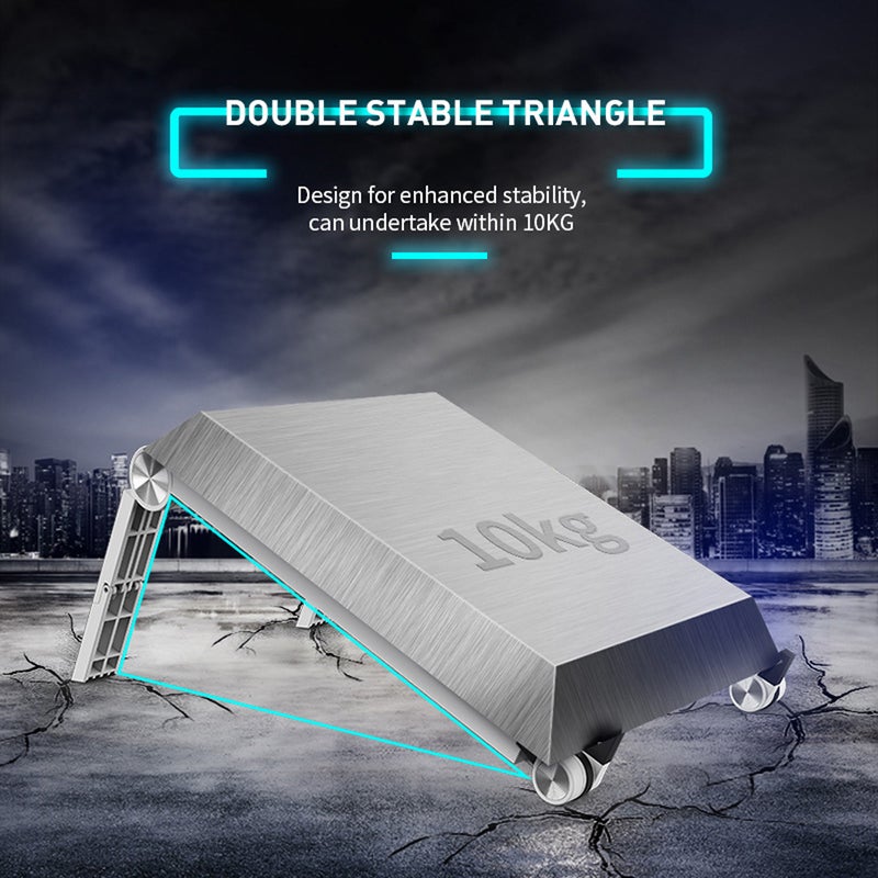 X-Shape Adjustable Foldable Lightweight Laptop Stand White  - Image 3