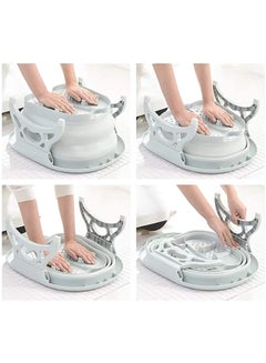 Generic Foot Soaking Bath Basin With Massage Roller Light Green 21cm  - Image 2