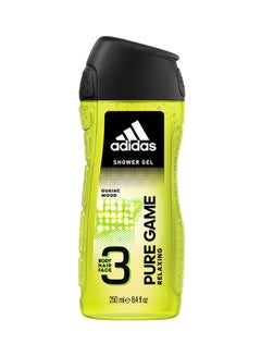 Adidas Pure Game 3In1 Body, Hair And Face Shower Gel Multicolour 250ml  - Image 1