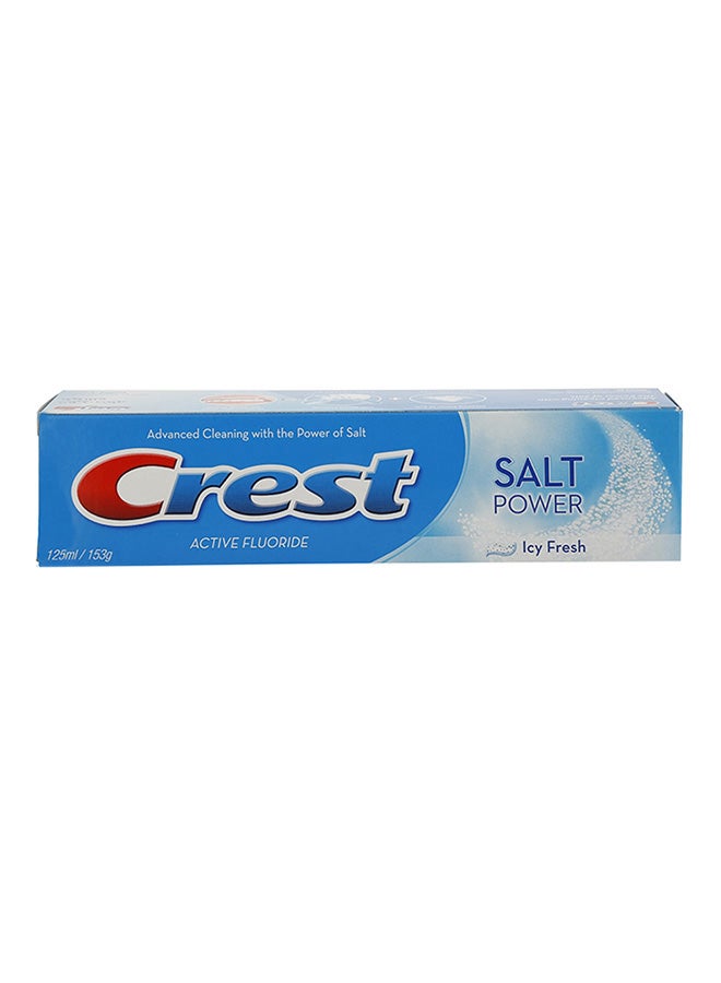 Crest Active Fluoride Salt Power Icy Fresh Toothpaste 125ml  - Image 1