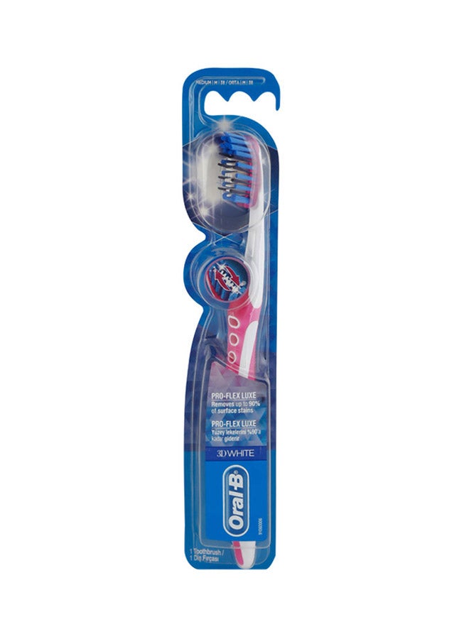 Oral-B 3D White Luxe Pro-Flex Manual Toothbrush 38 Medium Multicolour  - Image 1
