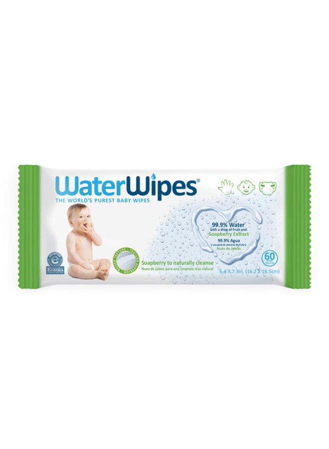 thumbnail image 2 of WaterWipes Plastic-Free Baby Wipes - 99.9% Water Based, Hypoallergenic, 720 Count (12 Packs) 2 of 10
