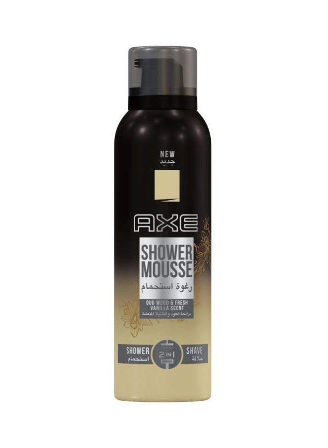 Axe Shower Mousse And Shave Oud Wood And Fresh Vanilla Scent 200ml 