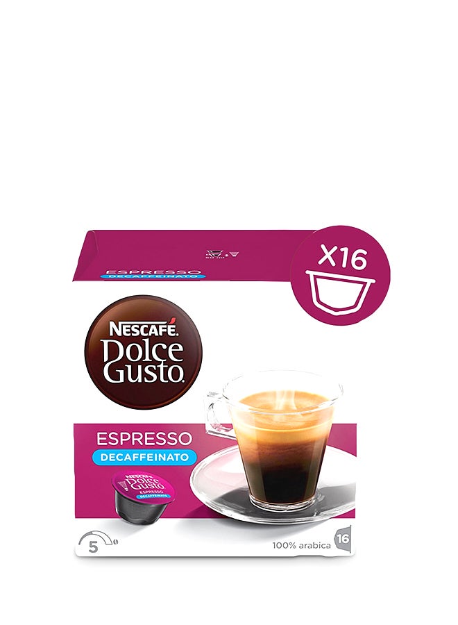 Nescafe Dolce Gusto Espresso 16 Capsules Decaffeinato - Image 1