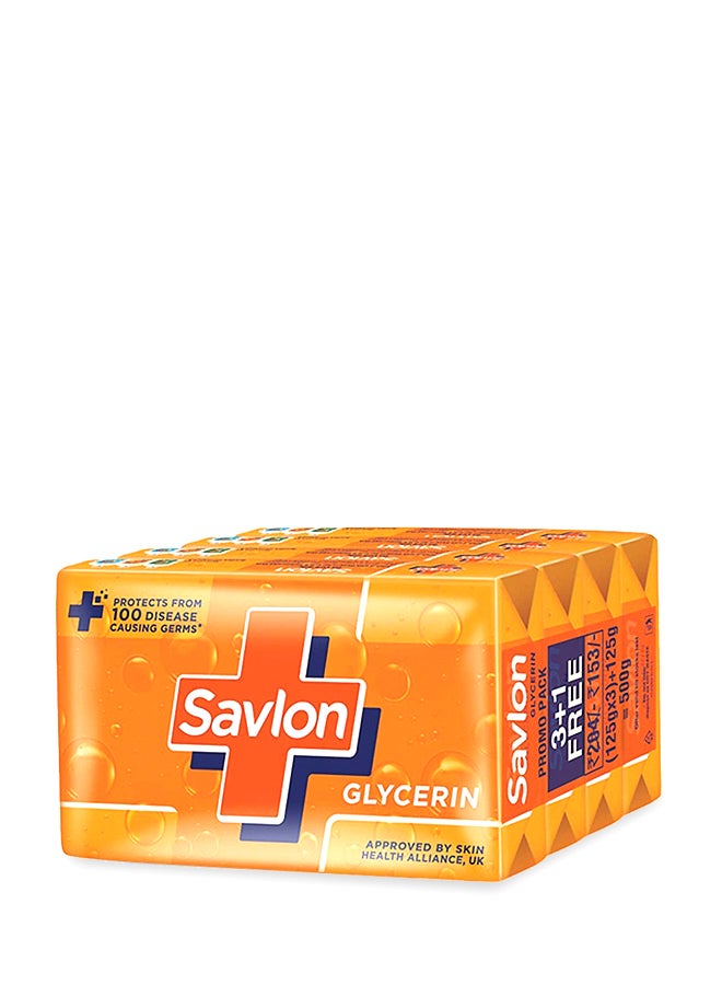 Savlon Pack Of 4 Glycerine Soap 500grams - Image 1
